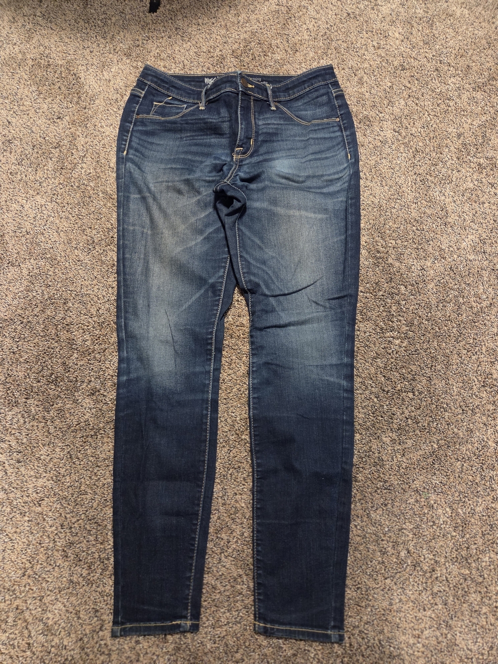 Women's Sz 8/29R MOSSIMO mid-rise Dark Blue Stretch Skinny Jeans